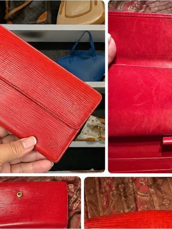 Louis Vuitton Accessories - Louis Vuitton Red Epi Leather Long Wallet❤️